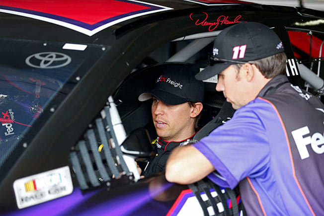 Out of the Chase, Denny Hamlin is free to gather valuable intelligence for Joe Gibbs Racing.